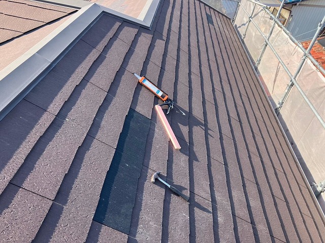 スレート板の差し替え完了